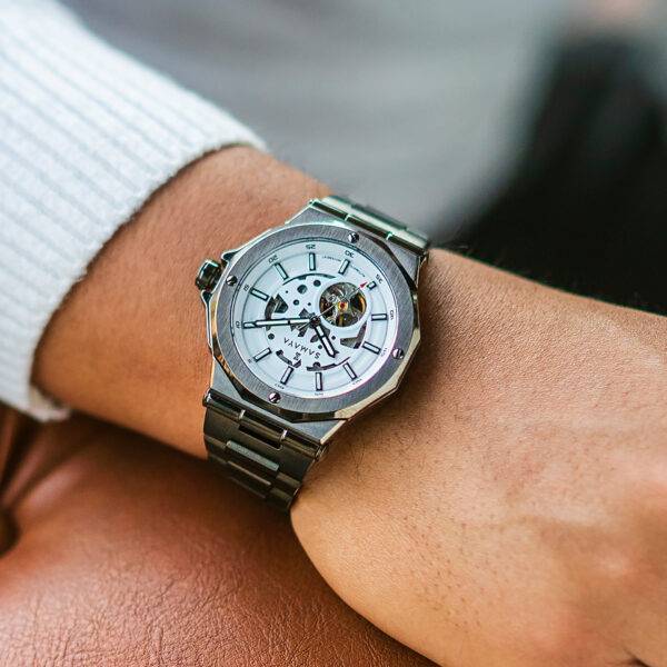 Everest Gun Metal White Automatic