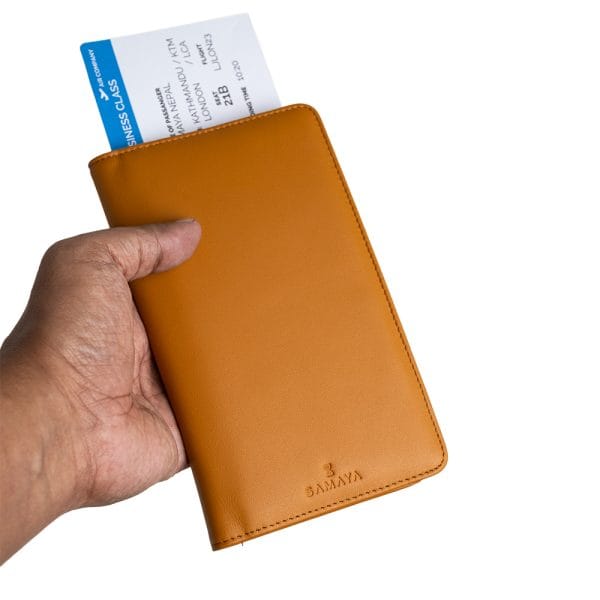 bagali passport holder brown